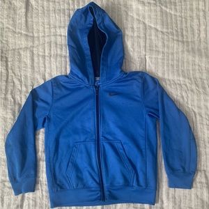 🔥2/$15🔥 Blue Nike Dri-Fit hoodie Sz 7